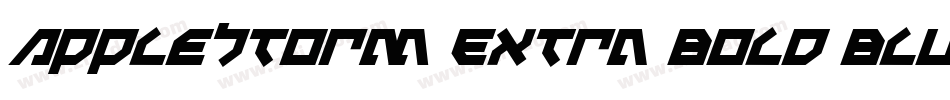 AppleStorm Extra Bold Blurry Fax Italic字体转换